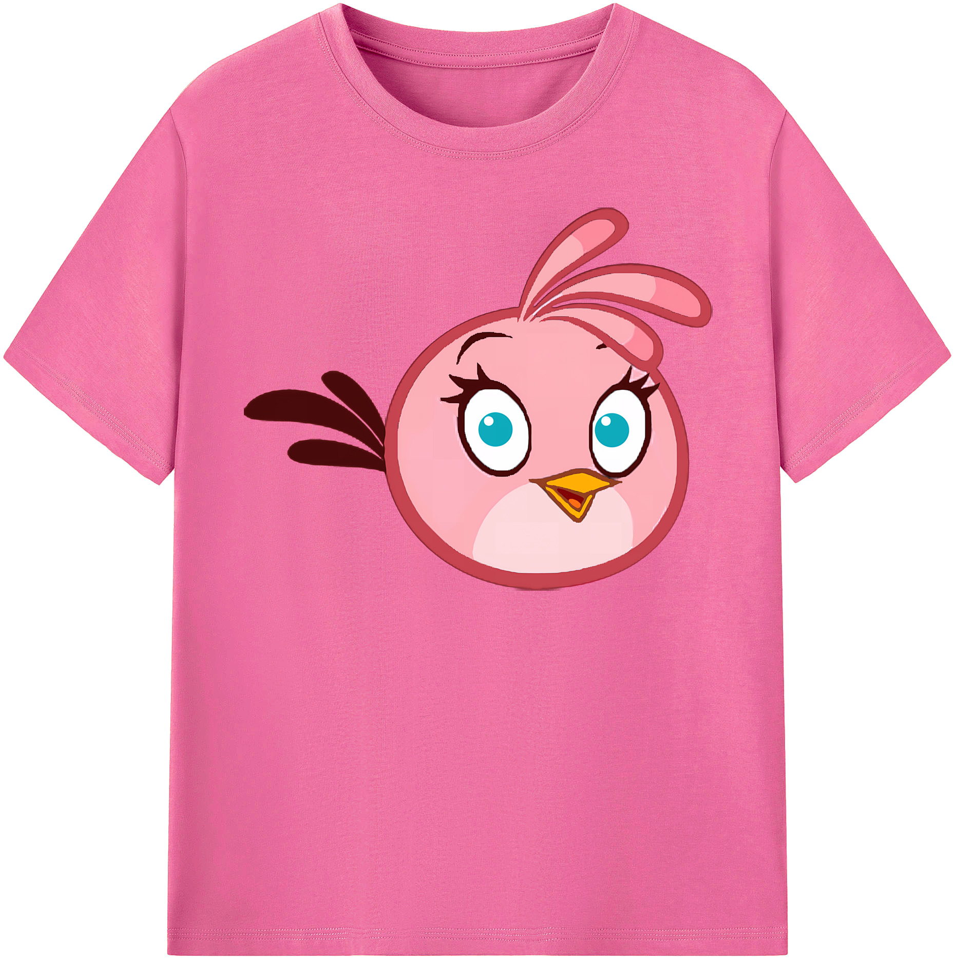 （画像用） Angry Birds アングリーバード レディースカジュアルプリントTシャツ（綿100％）